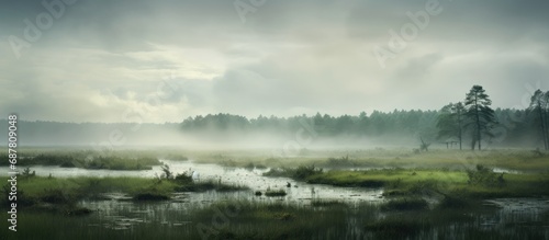 Misty marsh 2 photo