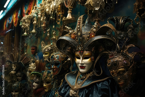 Carnival italy costume masquerade italian venice mask face venetian festival photo