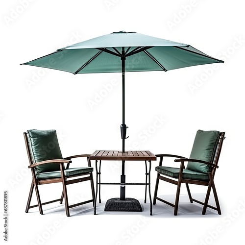 table and chairs isolated on whiyte background