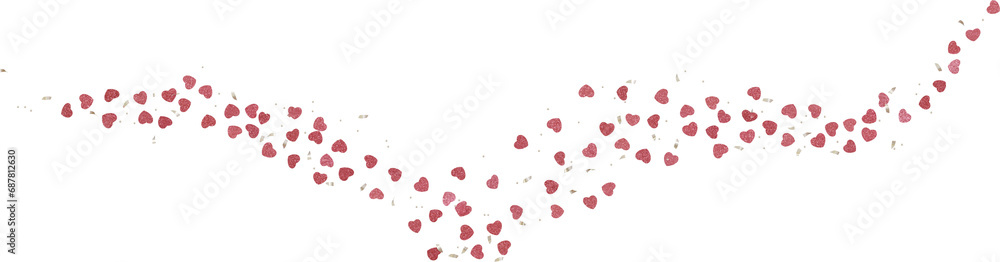valentines confetti heart splash
