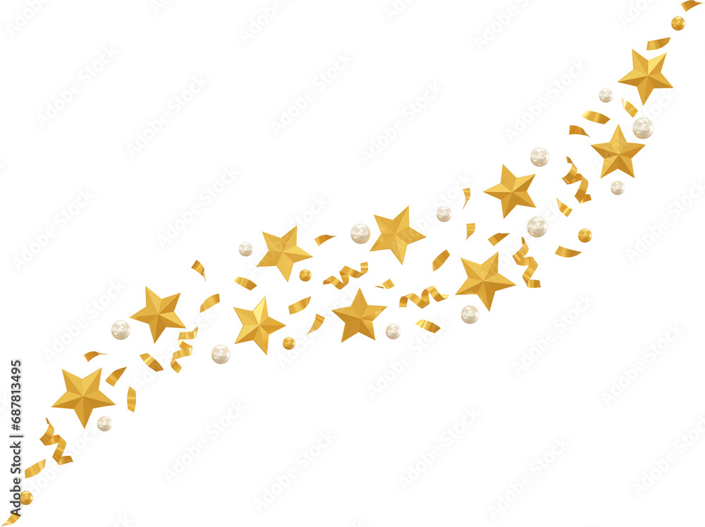 golden star confetti