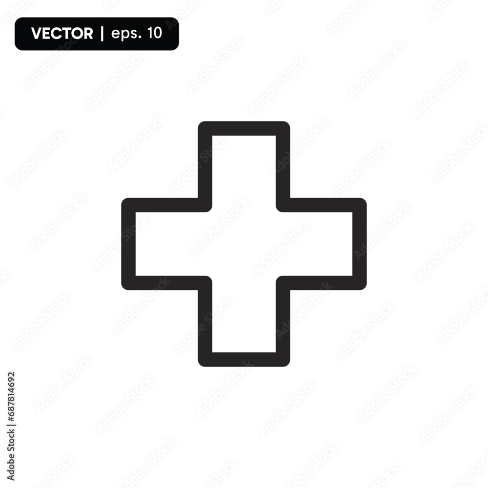 plus logo, sign icon vector, symbol healthcare, medical vector hospital icon, cross emergency sign plus logo, sign icon vector, symbol healthcare, medical vector hospital icon, cross emergency sign