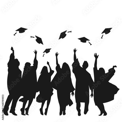 Student Graduation Silhouette