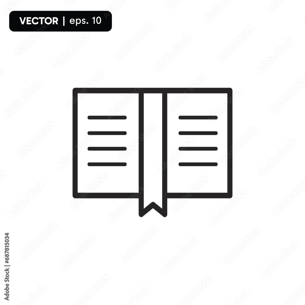 Book icon related to education, library, bookstore or knowledge symbol Book icon related to education, library, bookstore or knowledge symbol