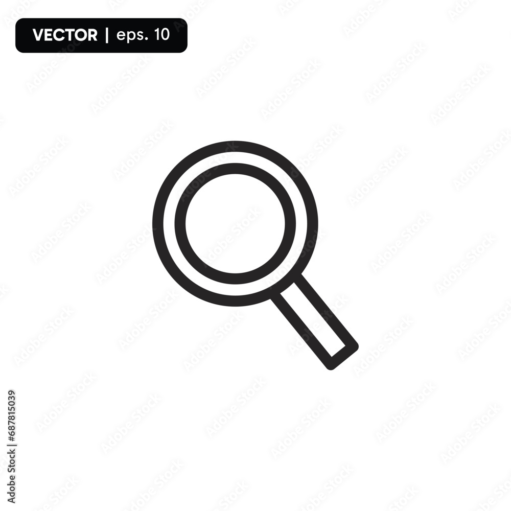 Search icon vector. Magnifying glass symbol vector illustration Search icon vector. Magnifying glass symbol vector illustration