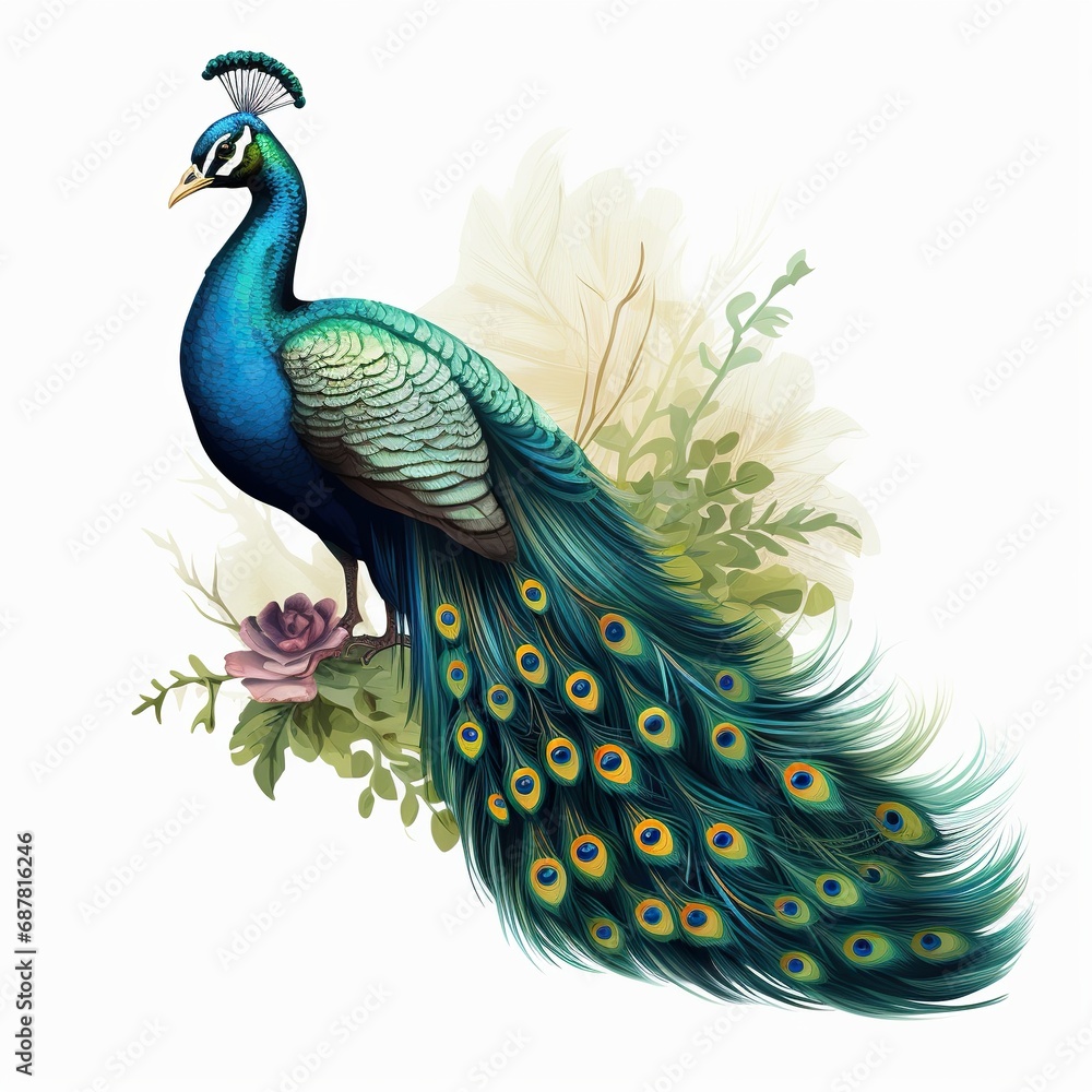 Obraz premium peacock with feathers