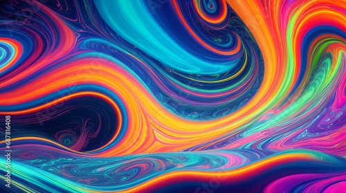 neon color swirl abstract background