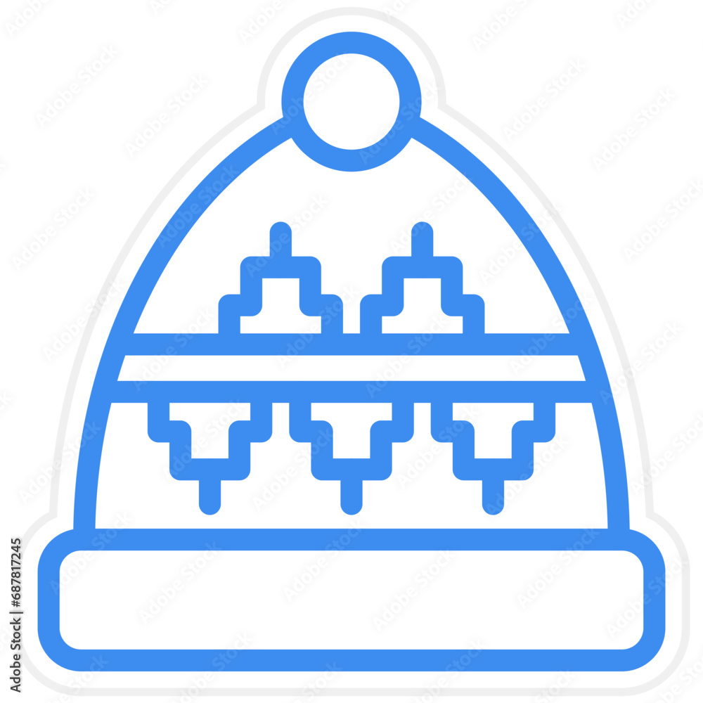 Vector Design Winter Hat Icon Style Vector Design Winter Hat Icon Style