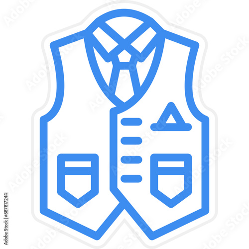 Vector Design Coat Vest Icon Style