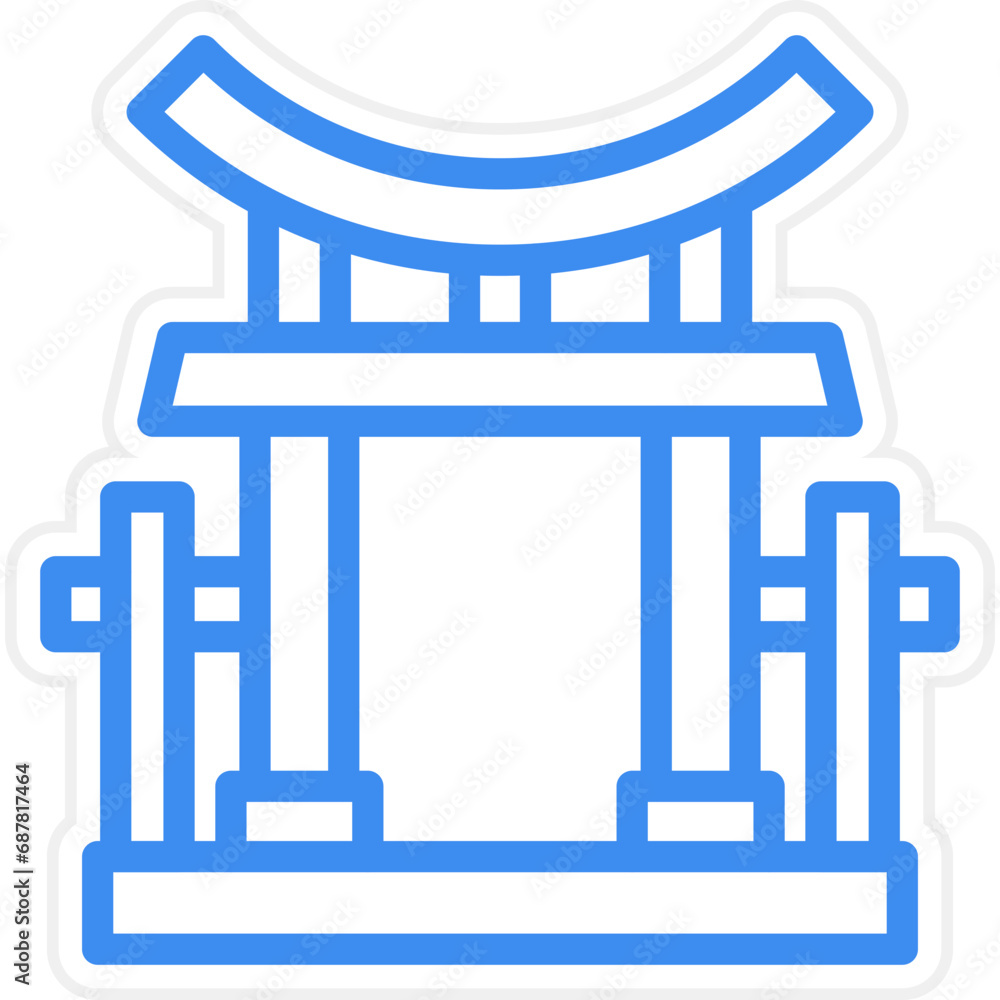 Vector Design Torii Gate Icon Style Vector Design Torii Gate Icon Style
