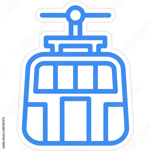 Vector Design Tramcar Icon Style