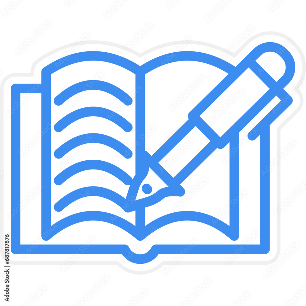 Vector Design Literary Work Icon Style Vector Design Literary Work Icon Style