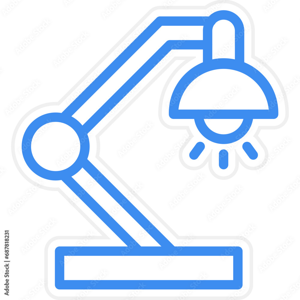 Obraz premium Vector Design Table Lamp Icon Style