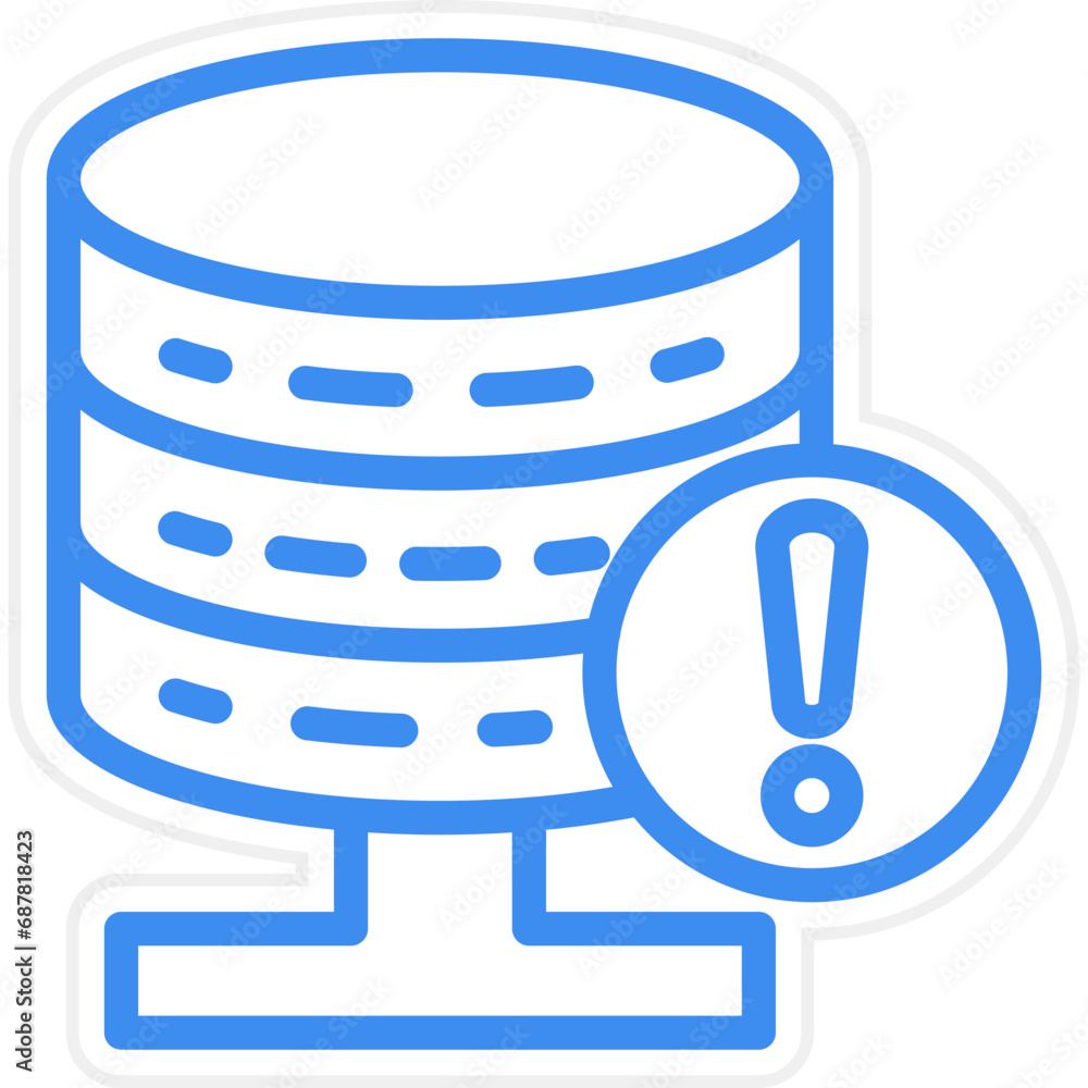 Vector Design Database Alert Icon Style Vector Design Database Alert Icon Style