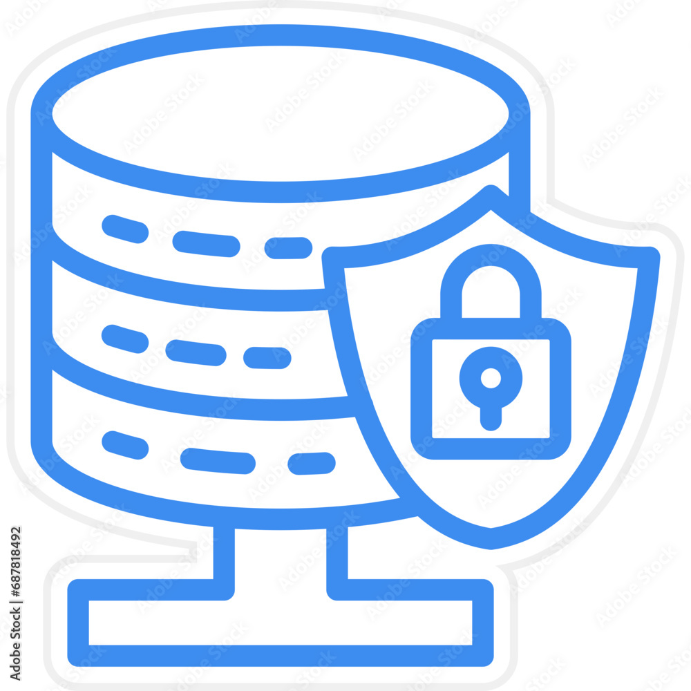 Vector Design Database Security Icon Style Vector Design Database Security Icon Style