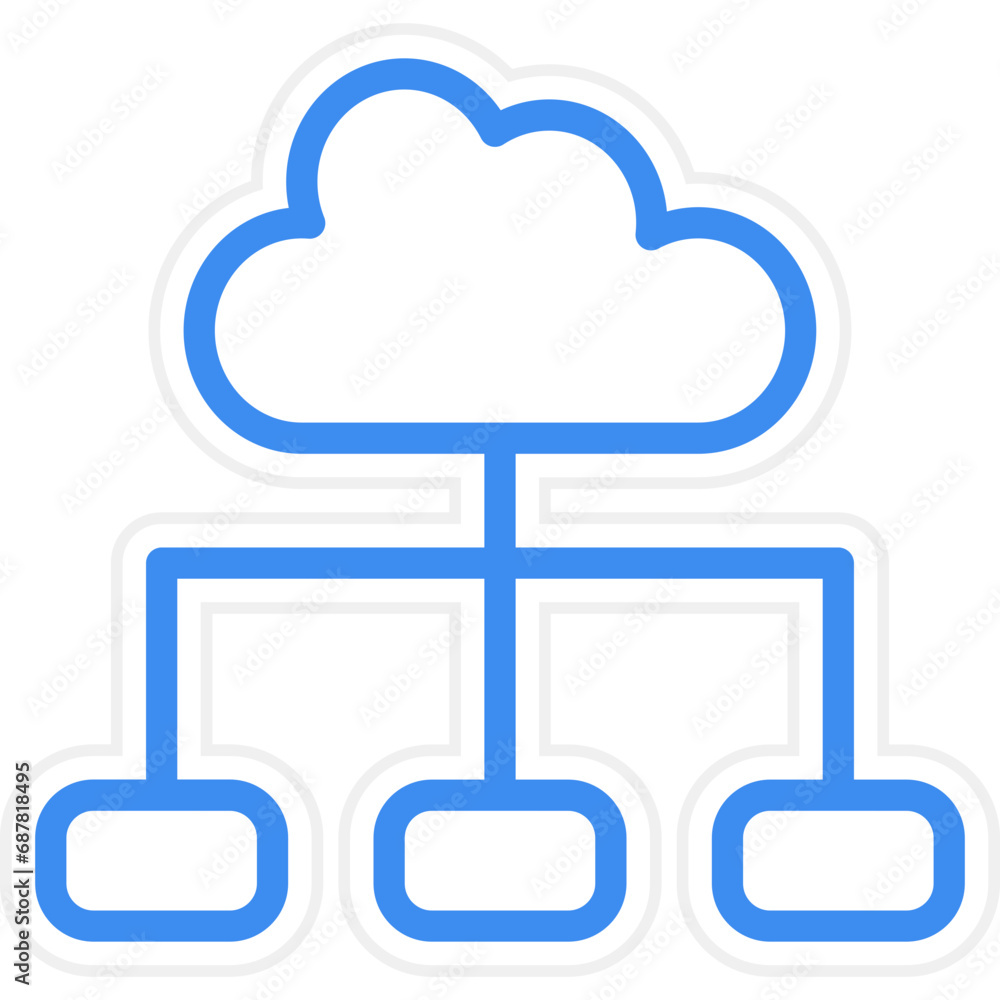 Vector Design Cloud Connection Icon Style Vector Design Cloud Connection Icon Style