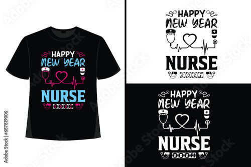 Happy New Year T-Shirt Design, Happy new year 2024, new year t-shirt design. New 2024 t-shirt Design, New year celebration Happy New Year, New Year 2024 Typography style t-shirt design.