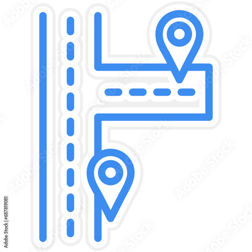 Vector Design Nearby Destinations Icon Style