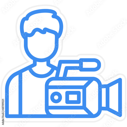 Vector Design Camera Operator Icon Style