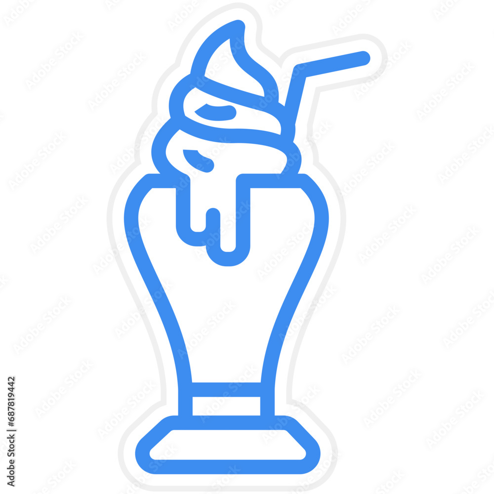 Vector Design Milkshake Icon Style Vector Design Milkshake Icon Style