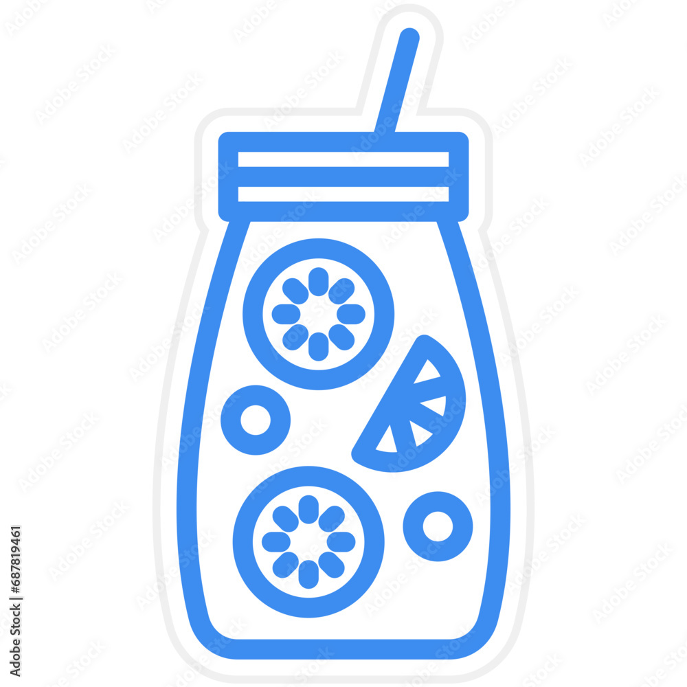 Vector Design Infusion Drink Icon Style Vector Design Infusion Drink Icon Style