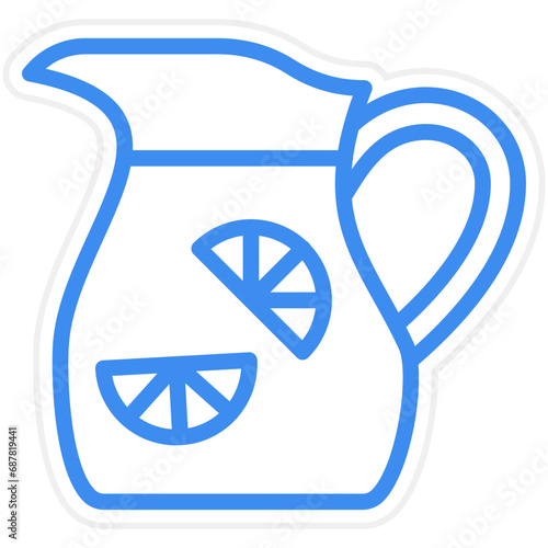 Vector Design Lemonade Jug Icon Style