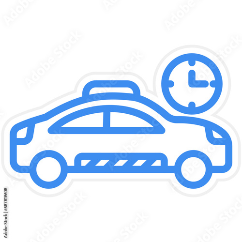 Vector Design Busy Taxi Icon Style