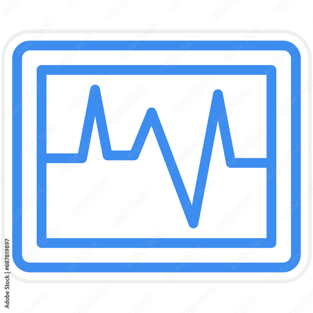 Vector Design Electrocardiogram Icon Style Vector Design Electrocardiogram Icon Style
