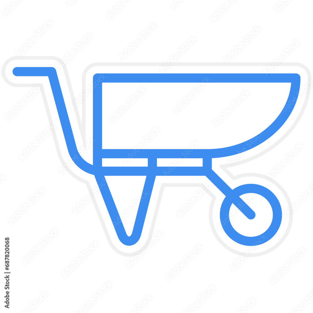 Vector Design Wheelbarrow Icon Style Vector Design Wheelbarrow Icon Style