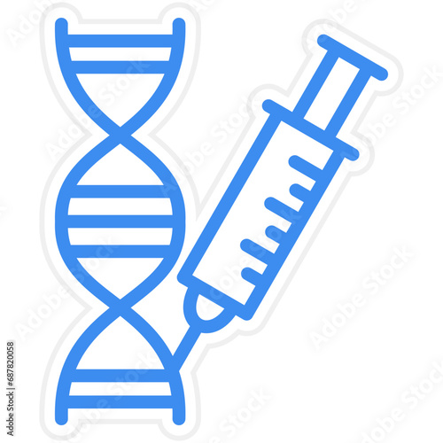 Vector Design Genetic Engineering Icon Style