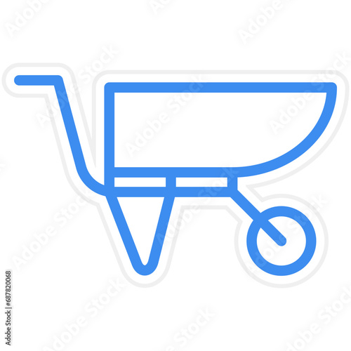 Vector Design Wheelbarrow Icon Style