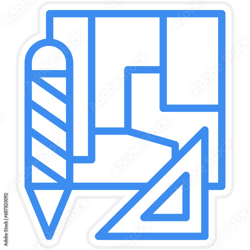 Vector Design Engineering Sketch Icon Style