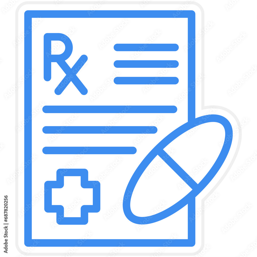 Vector Design Prescription Icon Style Vector Design Prescription Icon Style