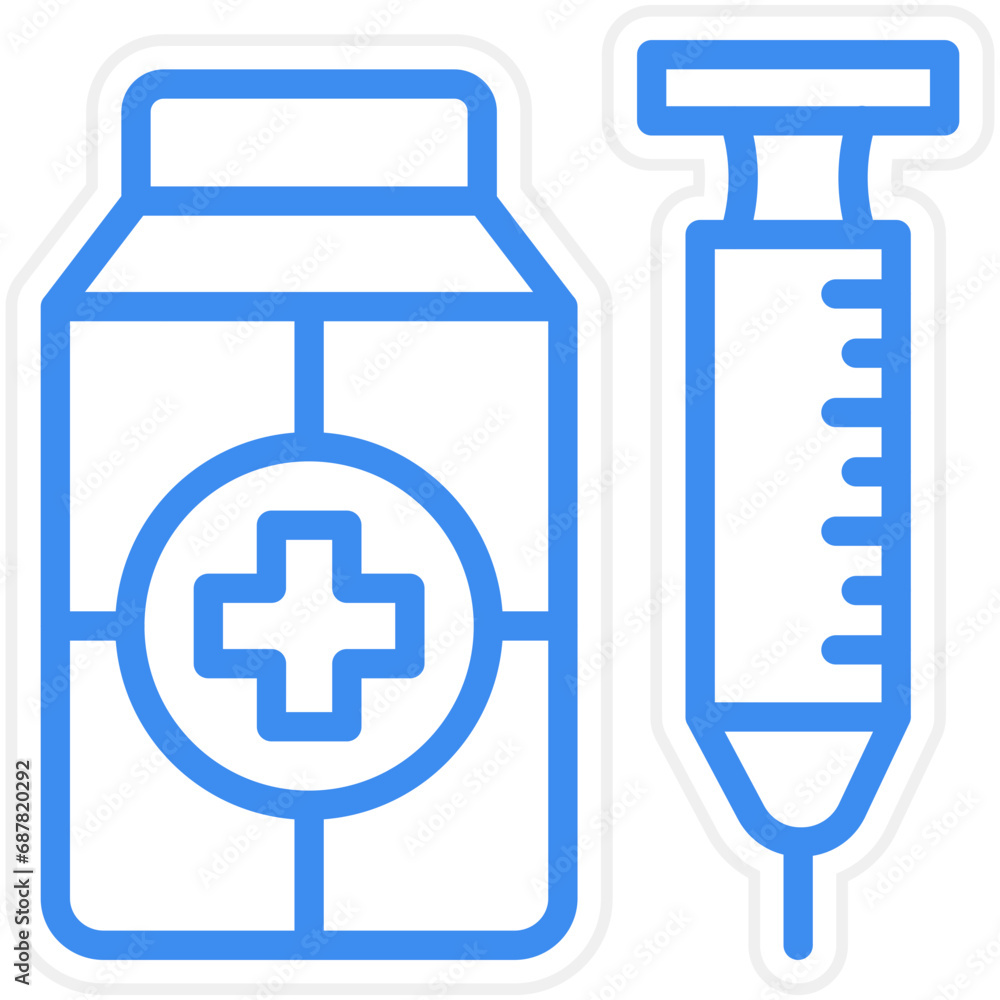 Obraz premium Vector Design Vaccine Icon Style