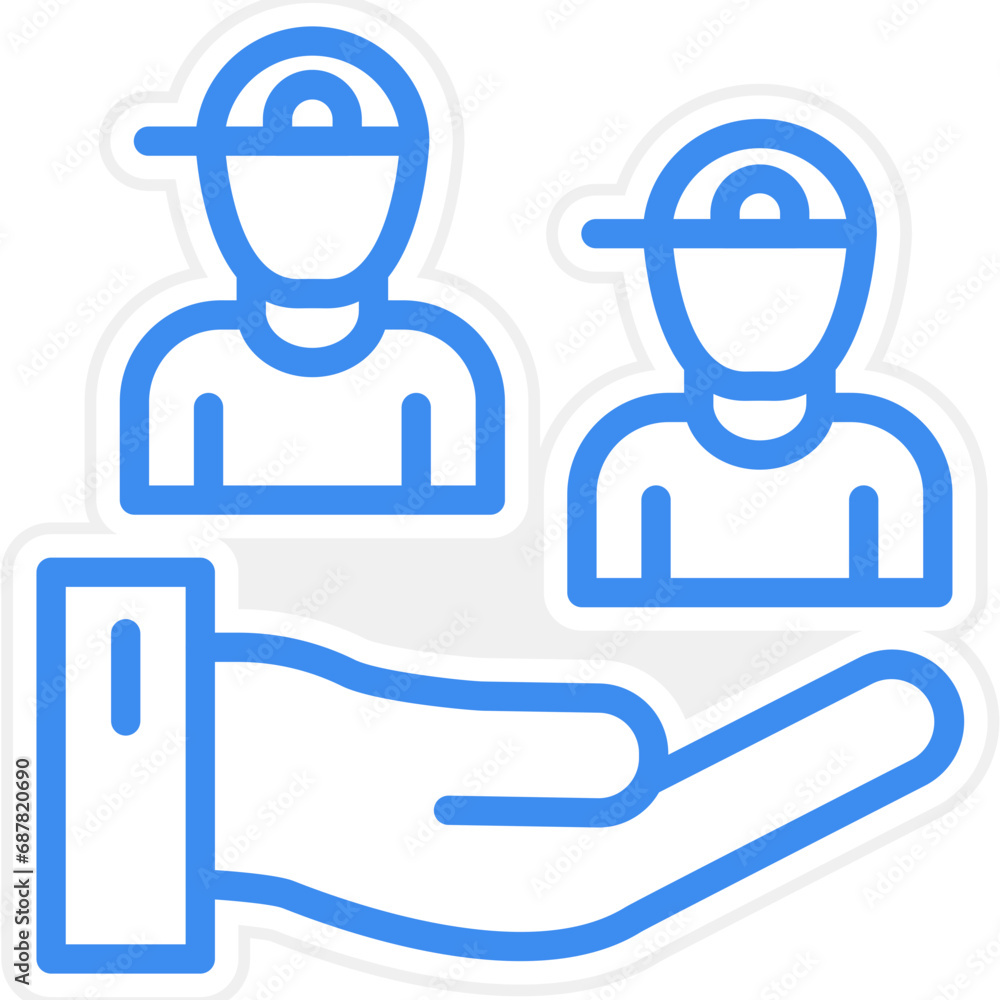 Vector Design Help Children Icon Style Vector Design Help Children Icon Style