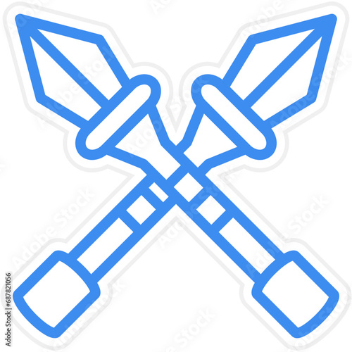 Vector Design Spear Icon Style