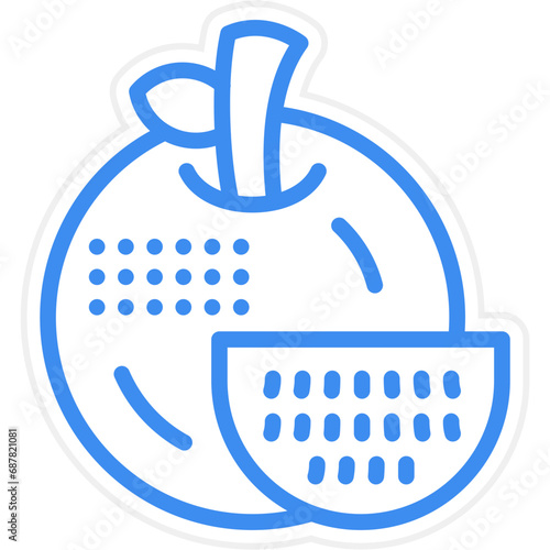 Vector Design Tangerine Icon Style