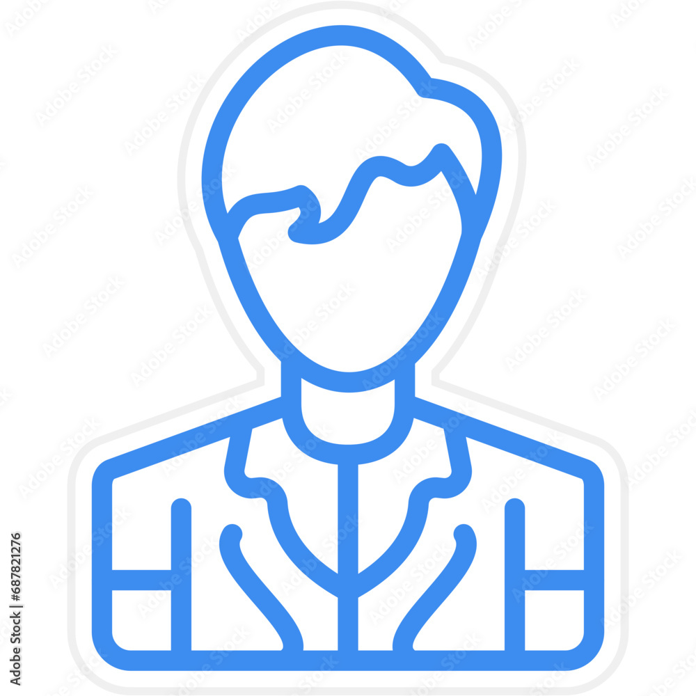 Vector Design Model Male Icon Style Vector Design Model Male Icon Style