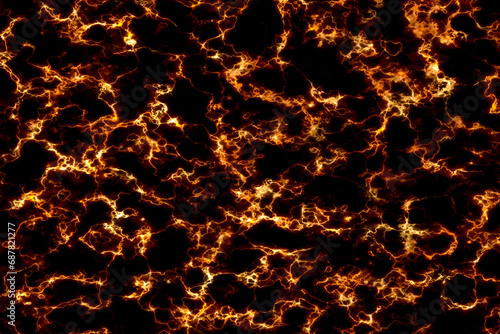 lava hot break out glow mineral texture on black marble