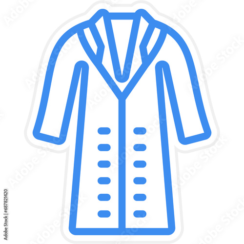Vector Design Long Coat Icon Style