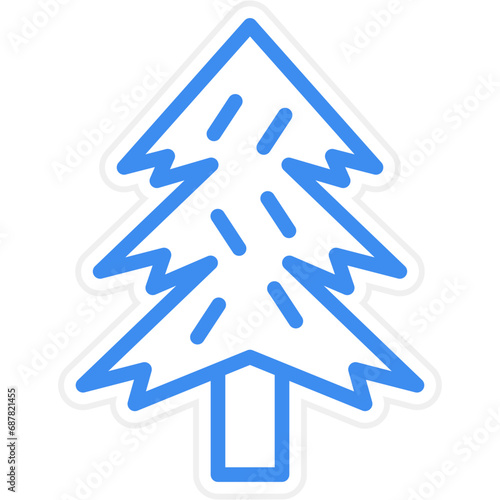 Vector Design Pine Tree Icon Style