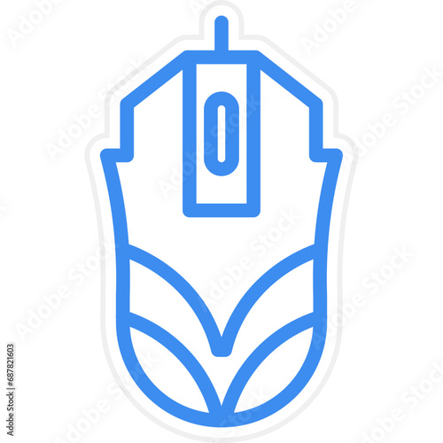 Vector Design Gaming Mouse Icon Style