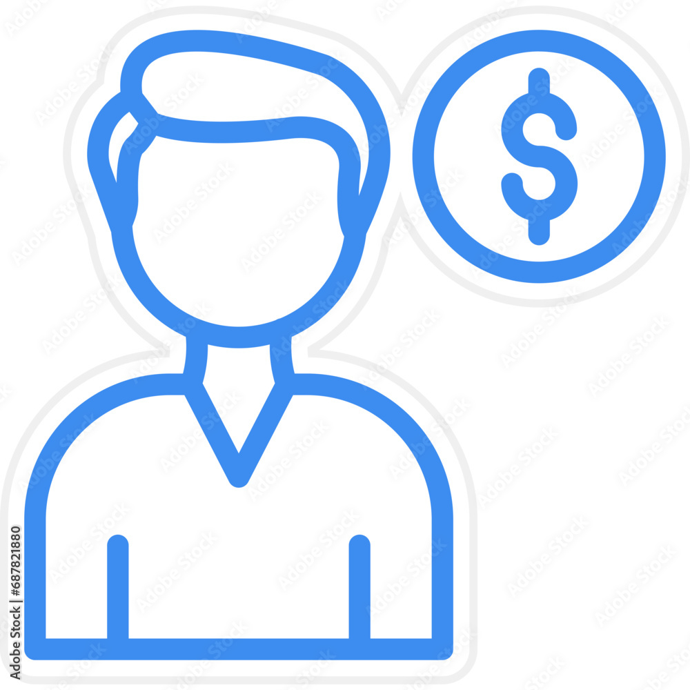 Vector Design Client Male Icon Style Vector Design Client Male Icon Style