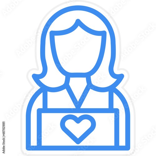 Vector Design Child Caretaker Icon Style