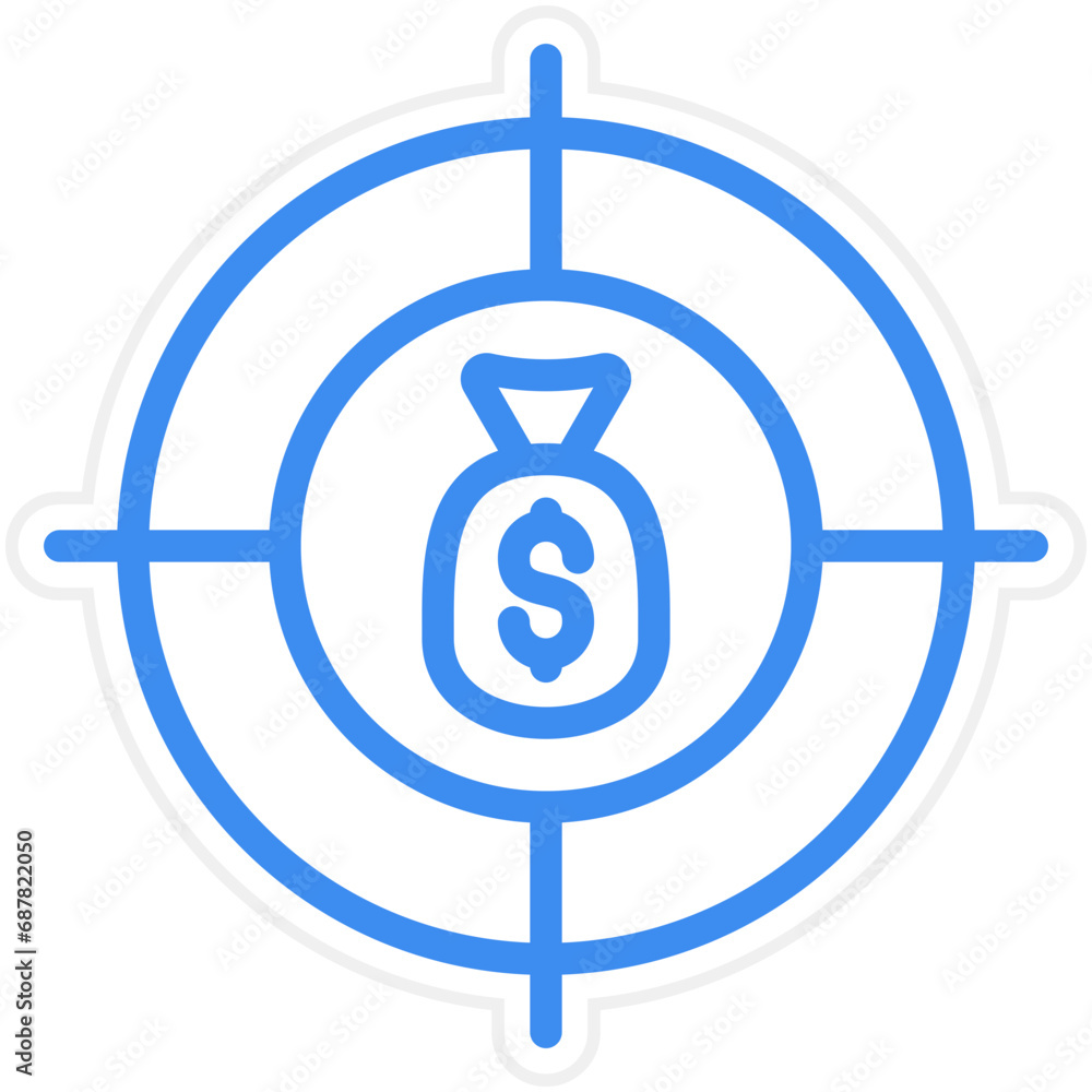 Vector Design Funding Goal Icon Style
