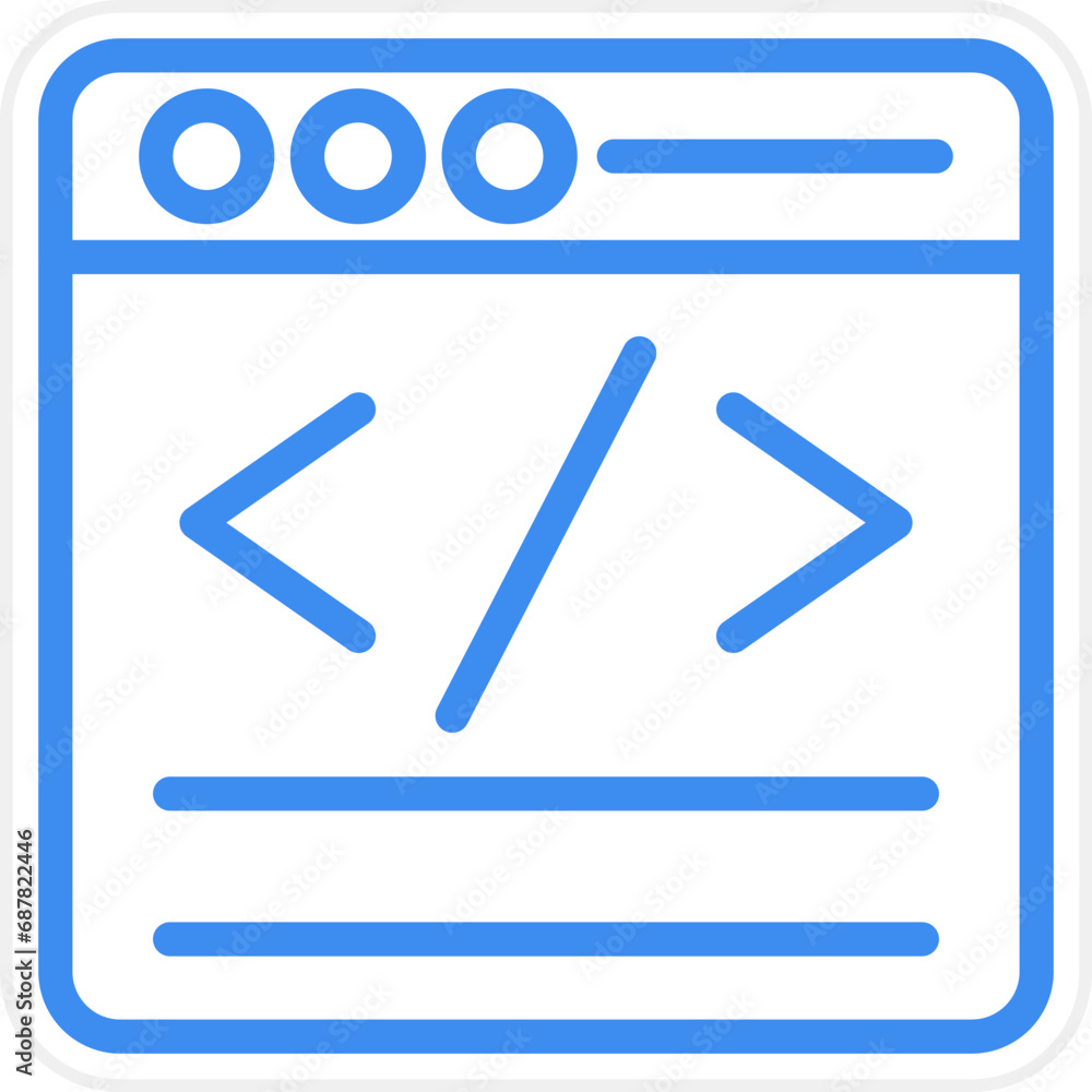 Vector Design Code Icon Style Vector Design Code Icon Style