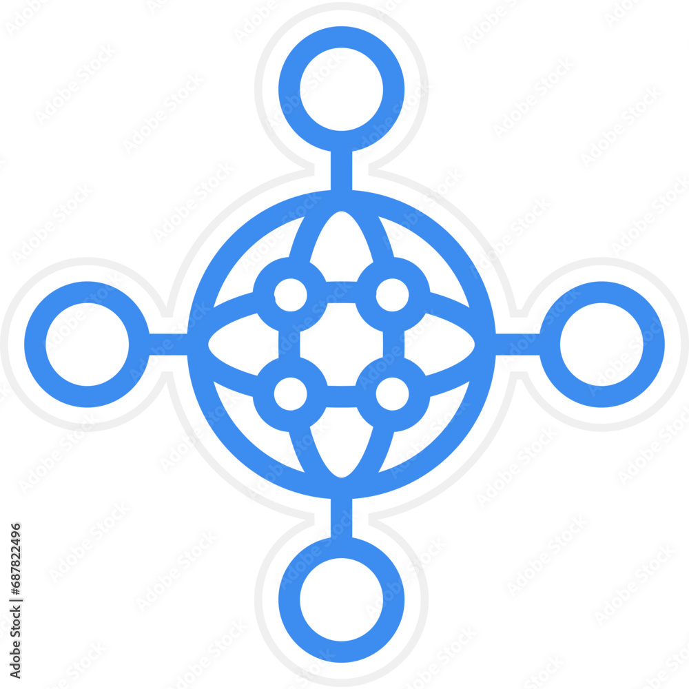 Vector Design Global Network Icon Style Vector Design Global Network Icon Style