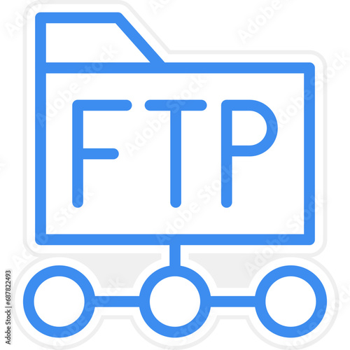 Vector Design Ftp Protocol Icon Style