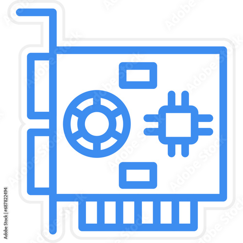Vector Design Gpu Icon Style