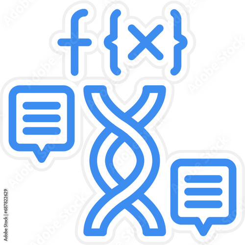 Vector Design Functional Genomics Icon Style